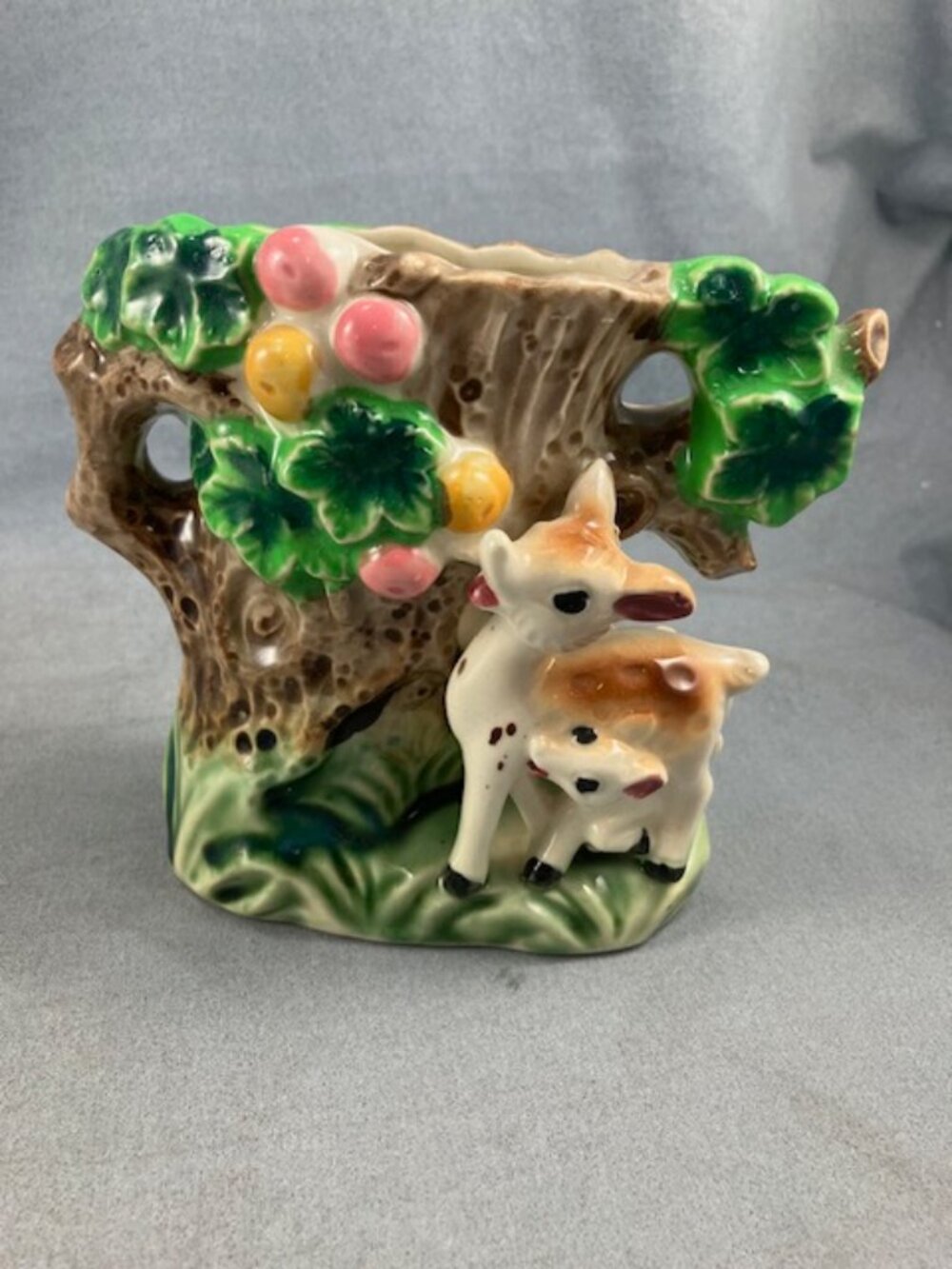 Vintage Deer Fawn Vase Planter